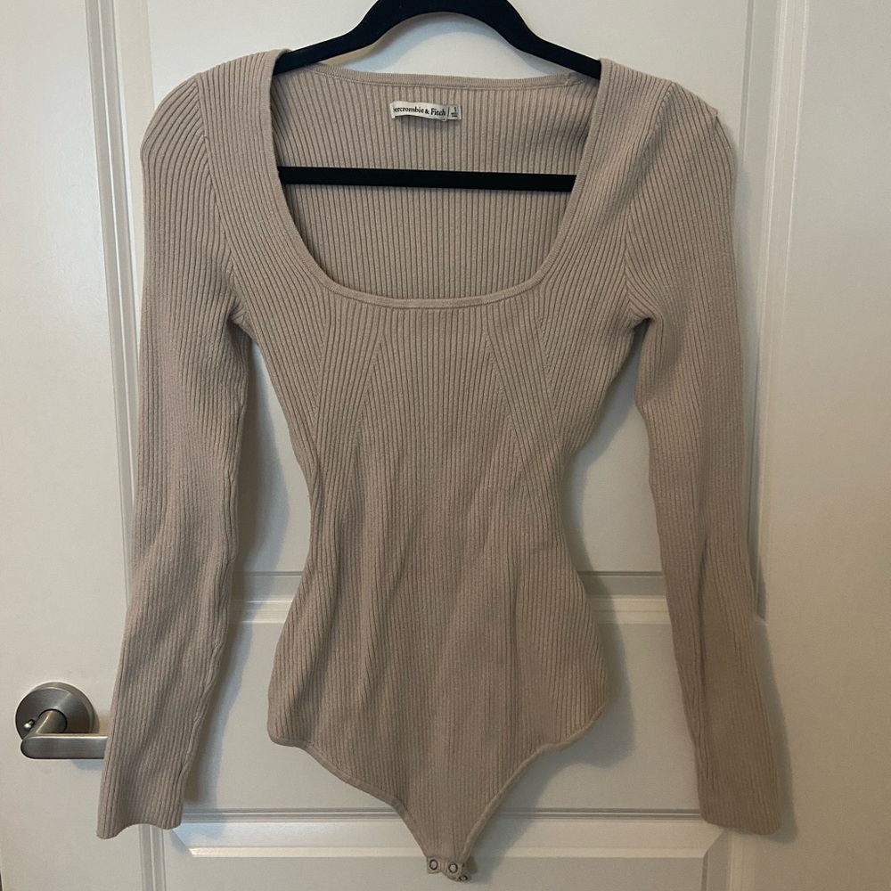 Tan Abercrombie Sweater Bodysuit